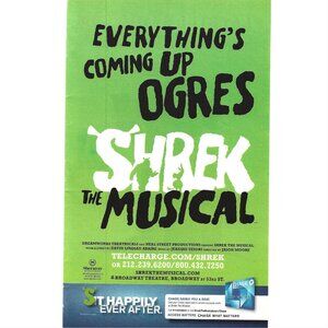 Shrek the Musical Telecharge Advertisement 2000s Print Ad